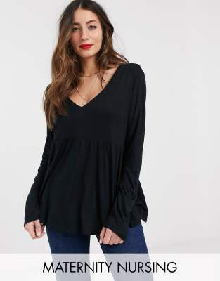 v neck smock
