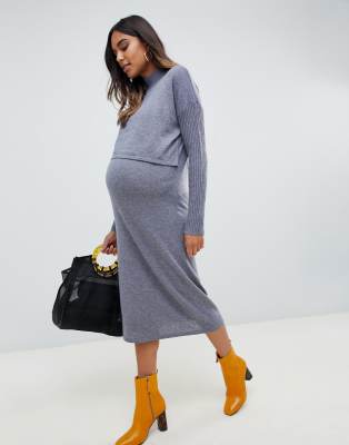 asos maternity jumper dress