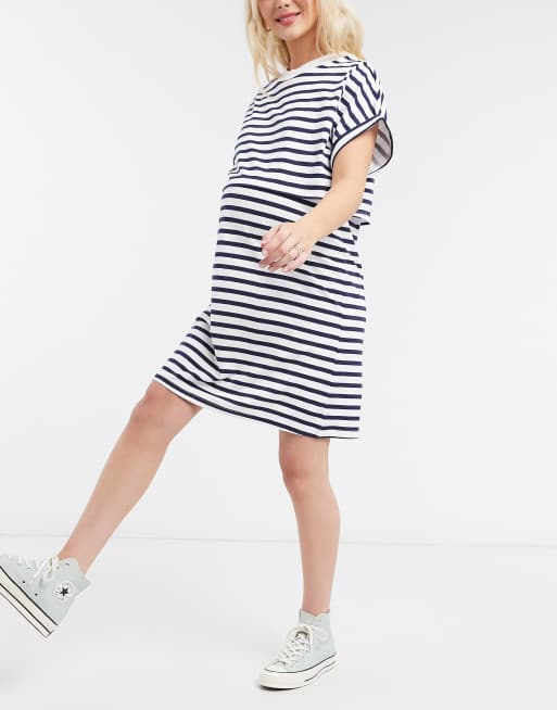 ASOS DESIGN Maternity Nursing Exclusive mini dress with overlay