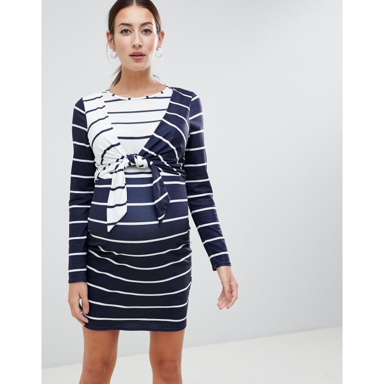 ASOS Maternity NURSING Dress With Twist Knot Detail