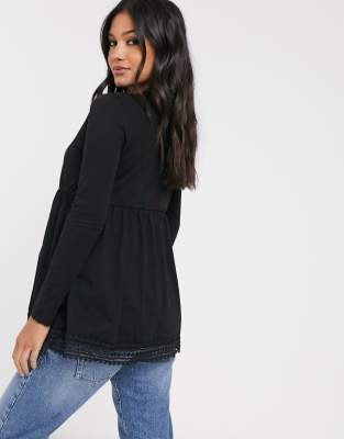 black smock top