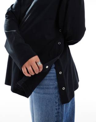 Asos Maternity Asos Design Maternity Nursing Long Sleeve T-shirt In Black