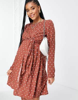 maternity rust dress