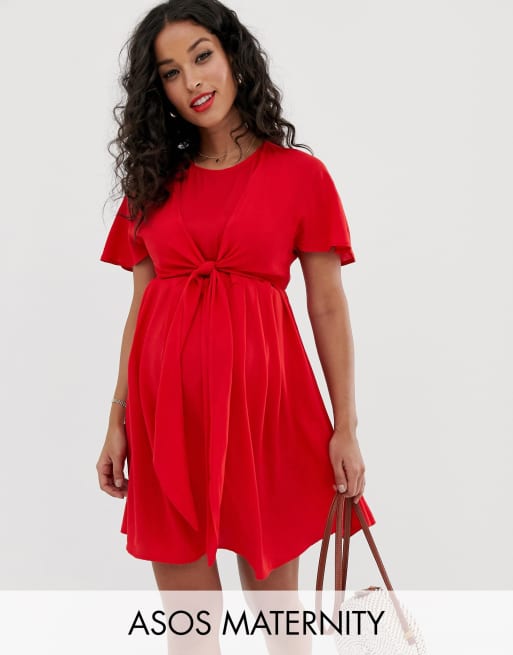 ASOS DESIGN Maternity Nursing mini wrap dress | ASOS