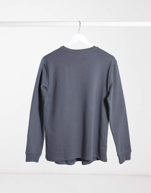 ASOS DESIGN Maternity nursing sweatshirt with popper side in charcoal