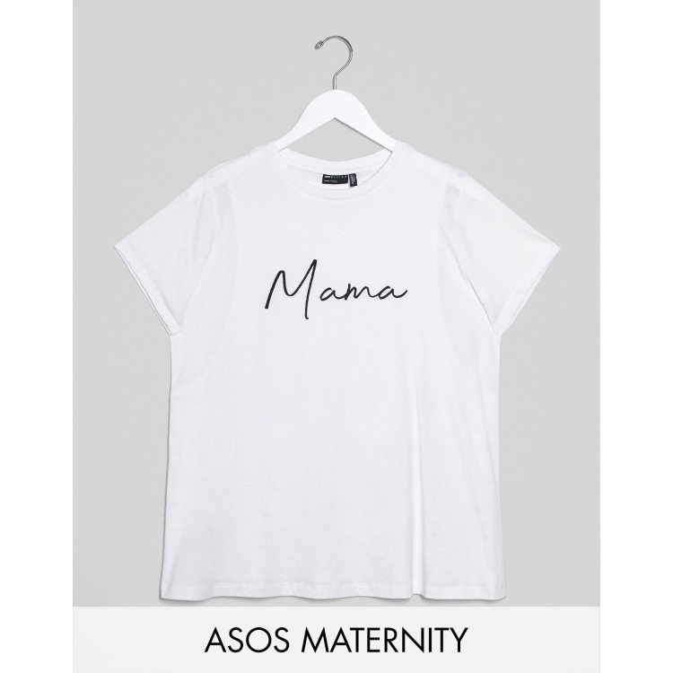 ASOS DESIGN Maternity nursing t-shirt with mama bear motif