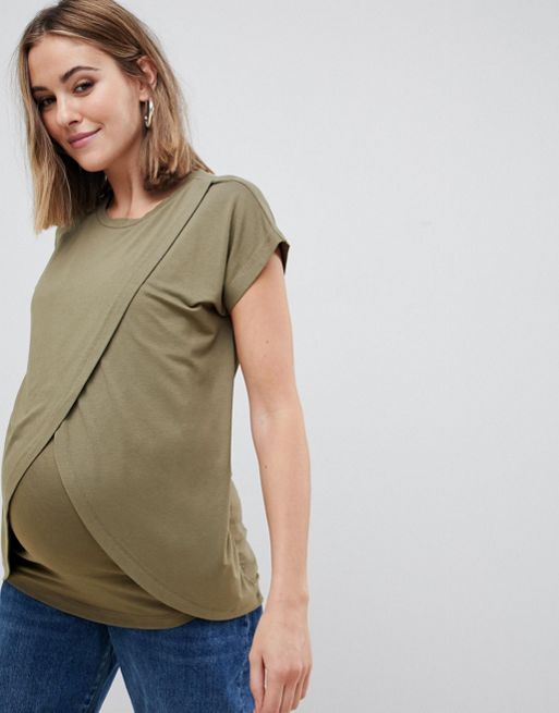 Maternity Overlay Feeding T-shirt