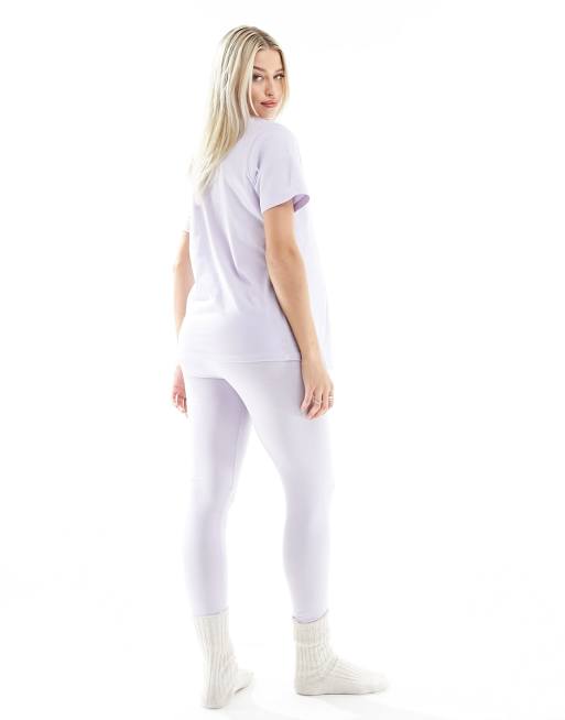 ASOS DESIGN Maternity nursing tee & legging in lilac