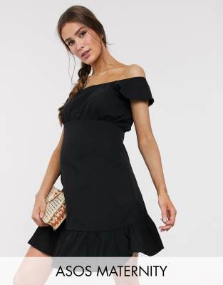 black off the shoulder sundress