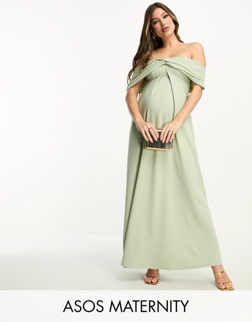 Off the Shoulder Maternity Dress