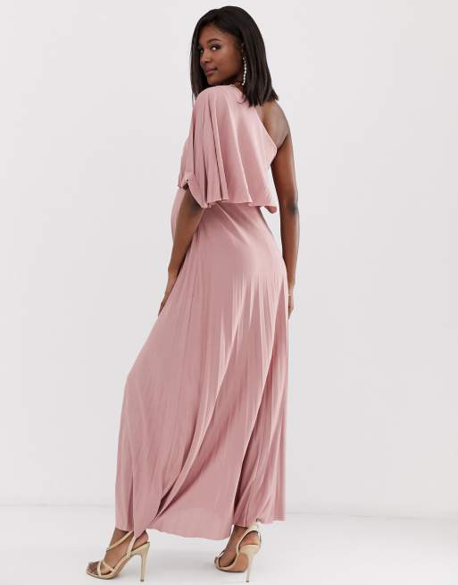 Asos design pleated crop top 2024 maxi dress