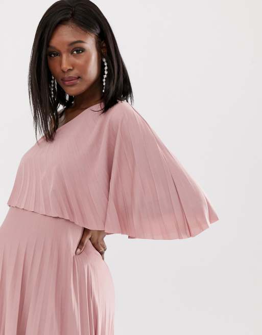 ASOS DESIGN Maternity one shoulder pleated crop top maxi dress ASOS