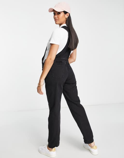 ASOS DESIGN Maternity 'original' denim overalls in washed black, 2 of 4