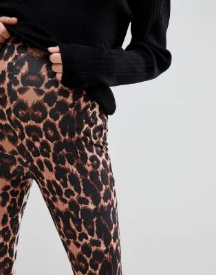 animal print maternity leggings