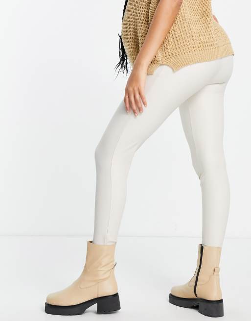 STONE LEATHER LEGGINGS