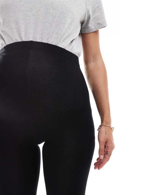 ASOS DESIGN Maternity over the bump basic legging short in black