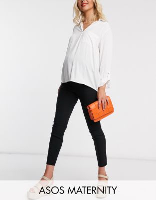 maternity skinny black trousers