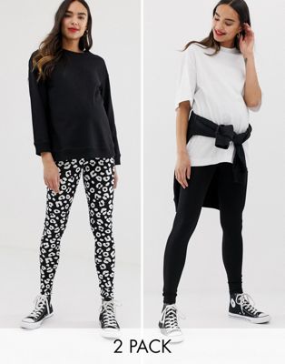 ASOS DESIGN Maternity animal print legging