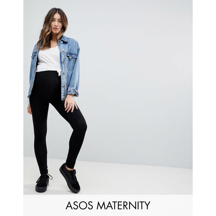 ASOS Maternity ASOS DESIGN Maternity Tall over the bump leggings in black -  ShopStyle