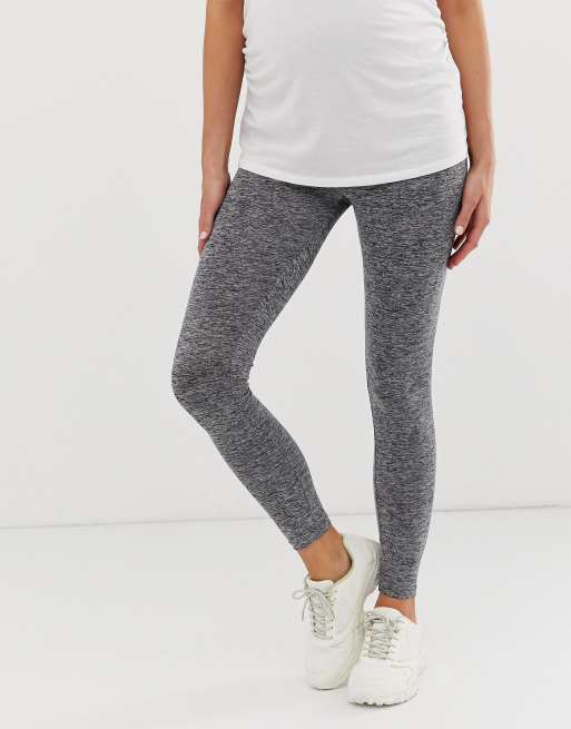 ASOS DESIGN Maternity over the bump legging in gray heather, 4 of 4