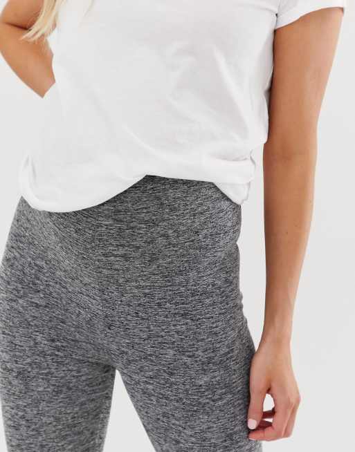 ASOS DESIGN Maternity over the bump legging in grey marl, 3 of 4