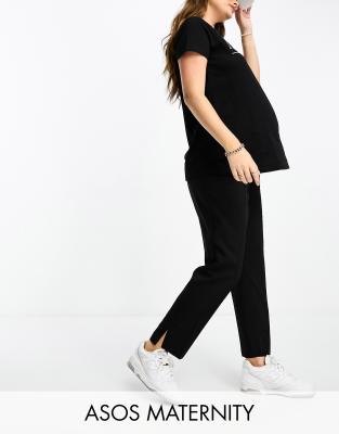 black maternity trousers