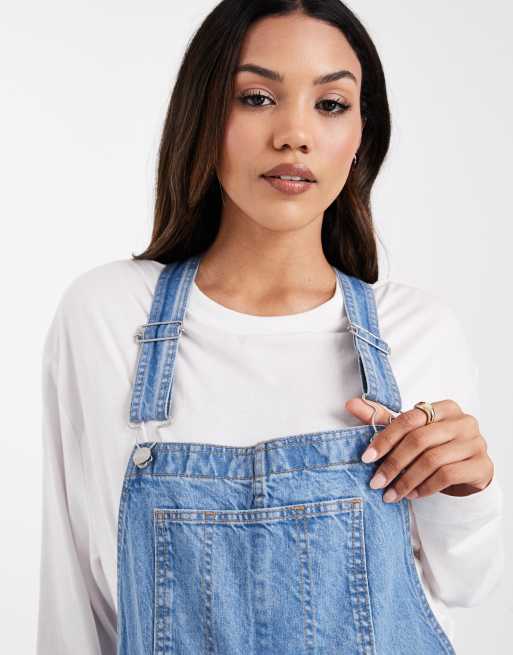 ASOS DESIGN Maternity overalls in mid blue, 4 of 4