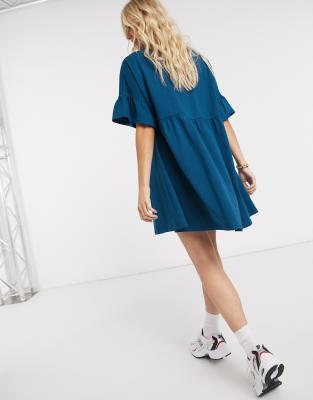 navy blue smock dress