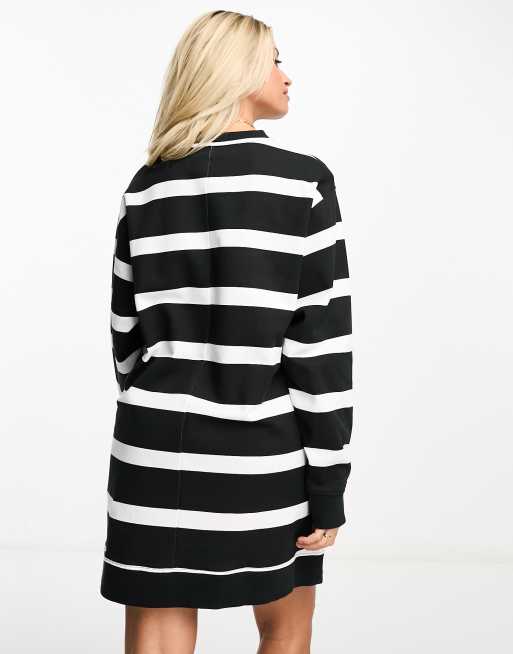 Striped sweatshirt outlet dress