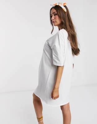 asos white t shirt dress