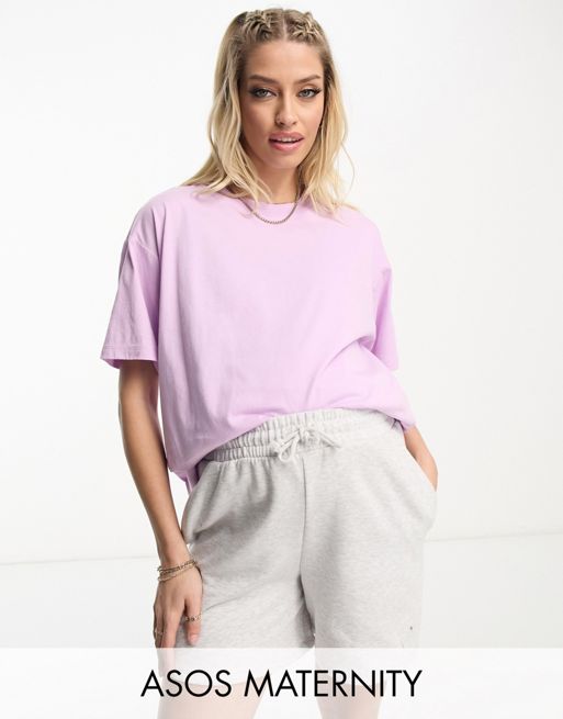 ASOS DESIGN oversized t-shirt in pink towelling with New York city  embroidery