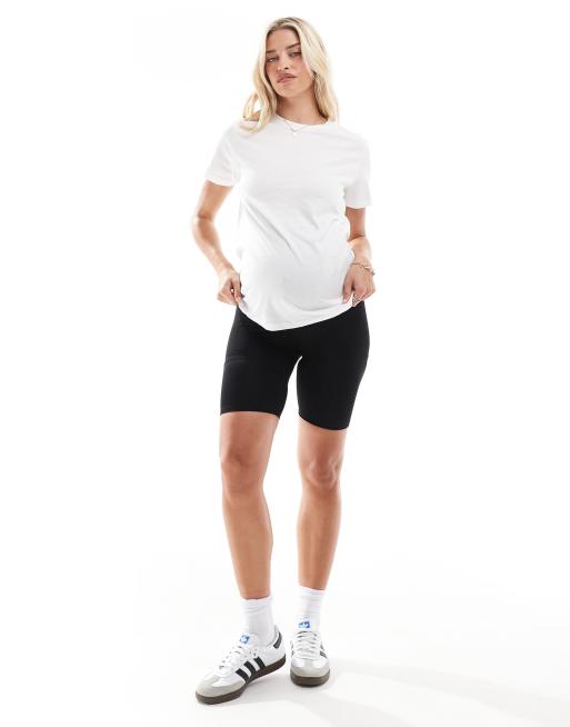 ASOS DESIGN Maternity - Pakke med 2 T-shirts i bomuldsblanding med rund hals - Spar, 3 af 4