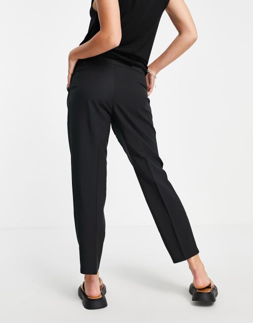 ASOS DESIGN Maternity - Pantalon de tailleur élégant coupe fuselée avec bande sur le ventre - Noir, 2 de 4