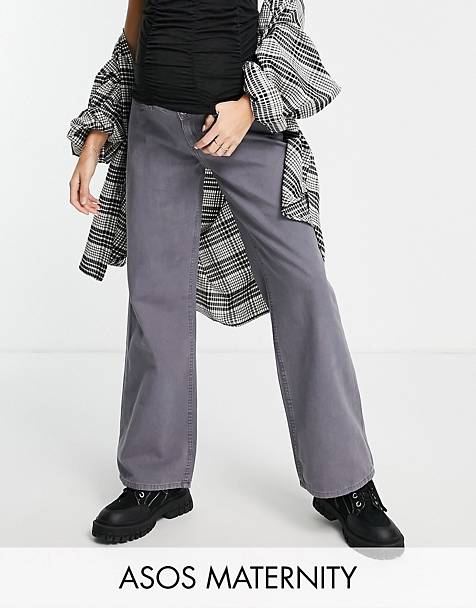 Pantaloni in maglia con fondo ampio e stampa astratta in coordinato Asos Donna Abbigliamento Pantaloni e jeans Pantaloni Leggings & Treggings 