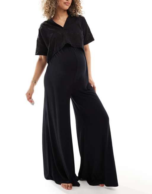 Palazzo Trousers Pantaloni Palazzo In Jersey ASOS DESIGN Maternity
