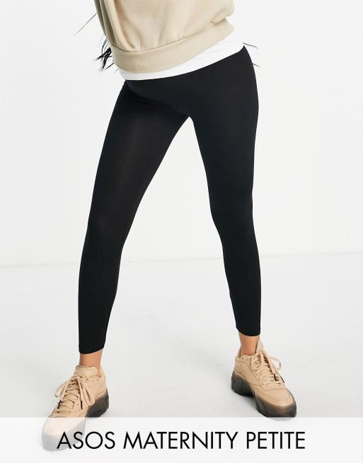 ASOS DESIGN Maternity Petite over/under-the-bump premium supersoft leggings  in cotton modal