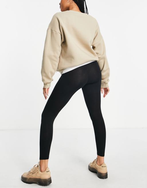 ASOS DESIGN Maternity Petite over/under-the-bump premium supersoft leggings  in cotton modal