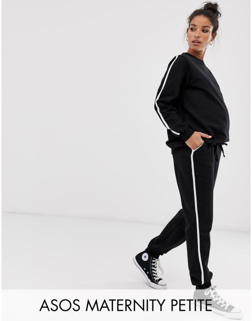 ASOS DESIGN Maternity Petite tracksuit sweat / basic under the bump