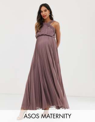 asos maternity pleated dress