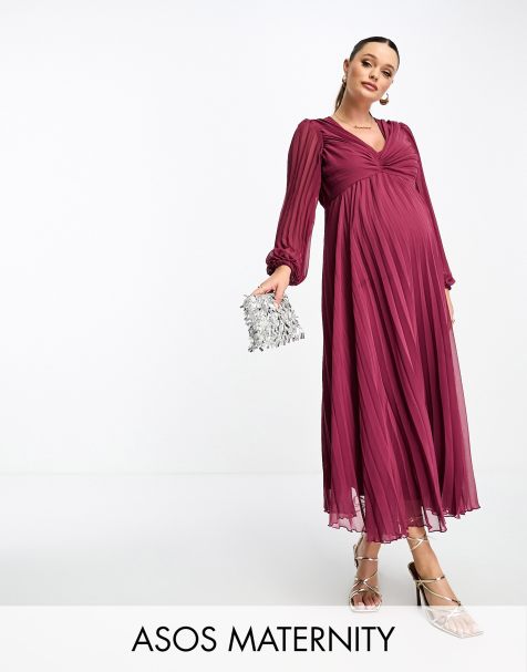 Women Purple Print Chiffon Puff Sleeve V-Neck Midi Dress Summer Elegant  Casual Beach Dress 2023 Korean Long One-piece Dress Gown