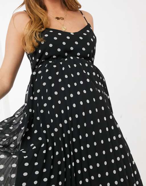 Polka dot cami midi dress hot sale