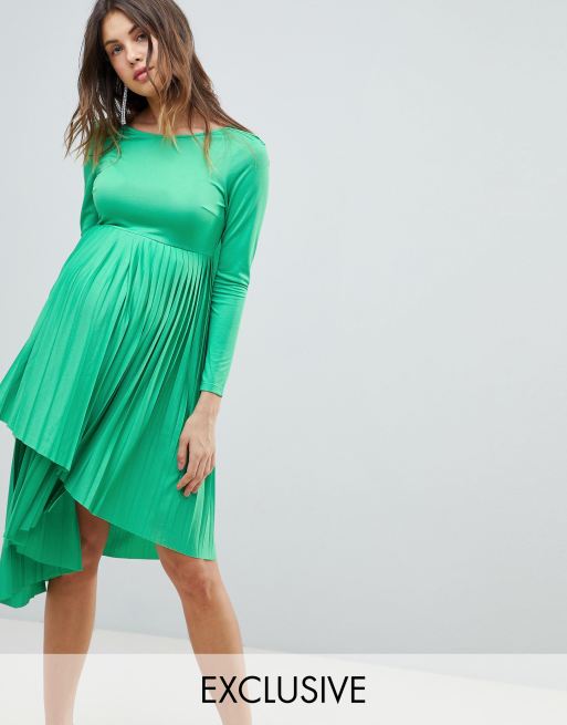 Asos long sleeve maternity hot sale dress