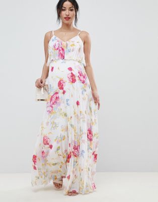 floral maxi dress asos