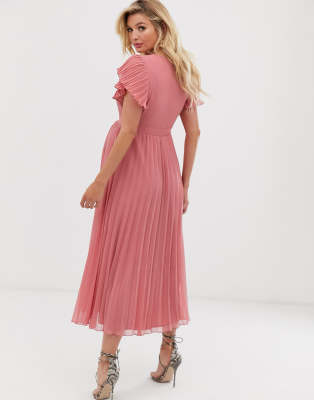 asos maternity pleated dress