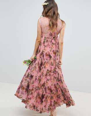 asos edition embroidered floral maxi dress