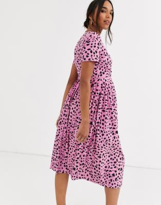 asos pleated skirt midi dress