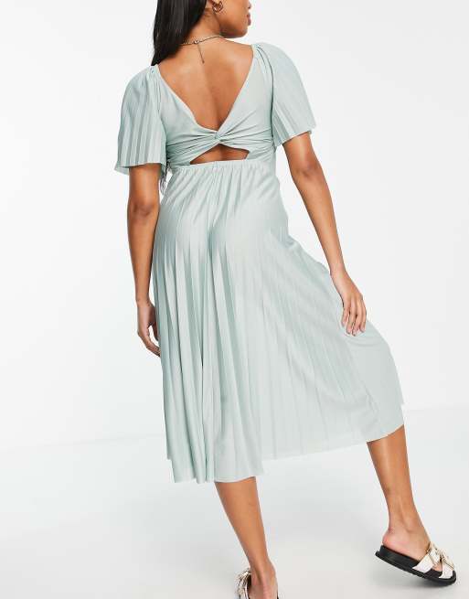 Asos design maternity hotsell kimono pleated midi dress