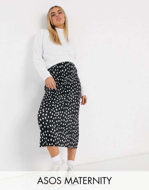 Polka Dot Maternity Skirt