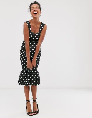 asos maternity polka dot dress