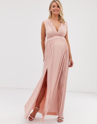 asos blush maternity dress